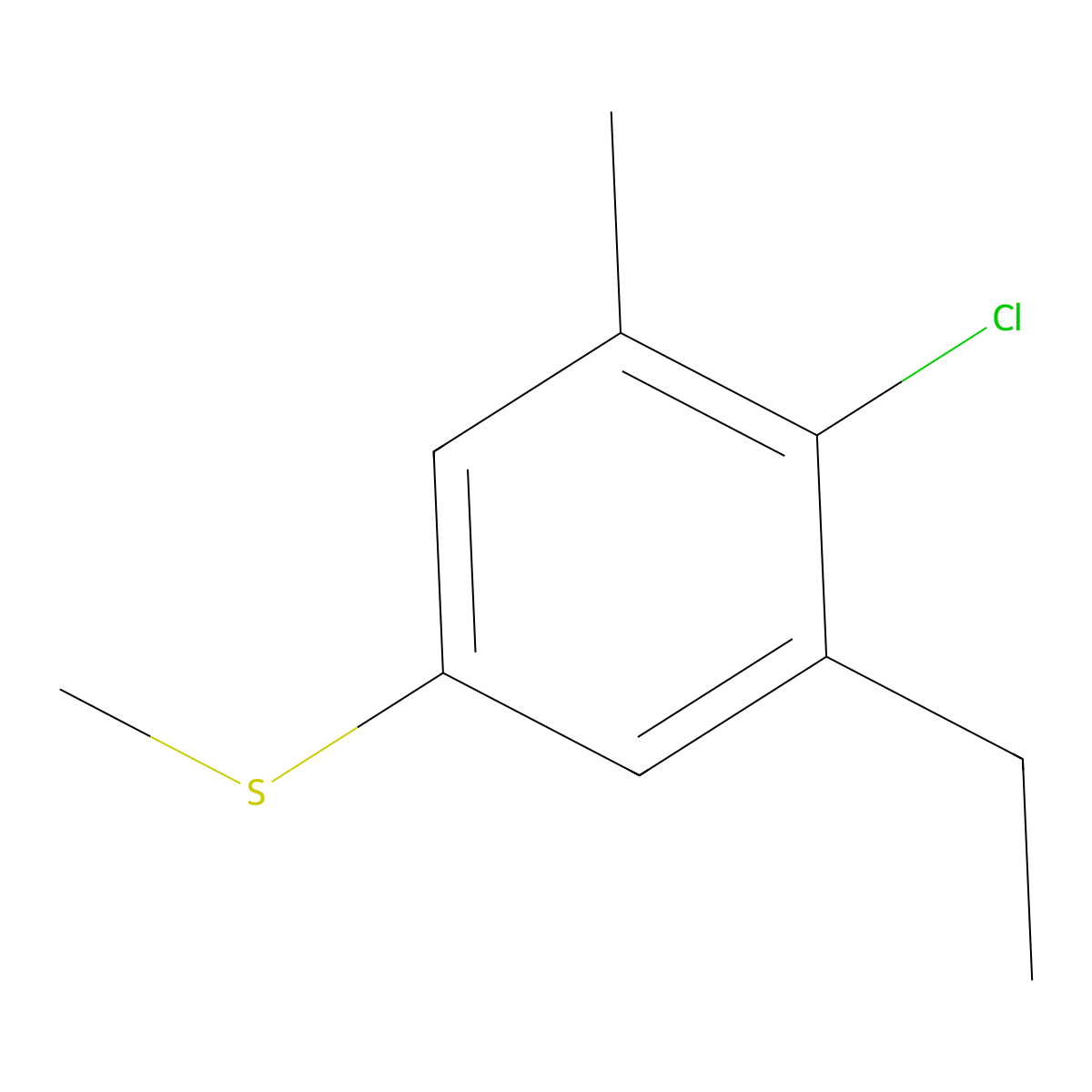 2-Chloro-1-ethyl-3-methyl-5-(methylthio)benzene molecular structure, CAS 2708456-87-3