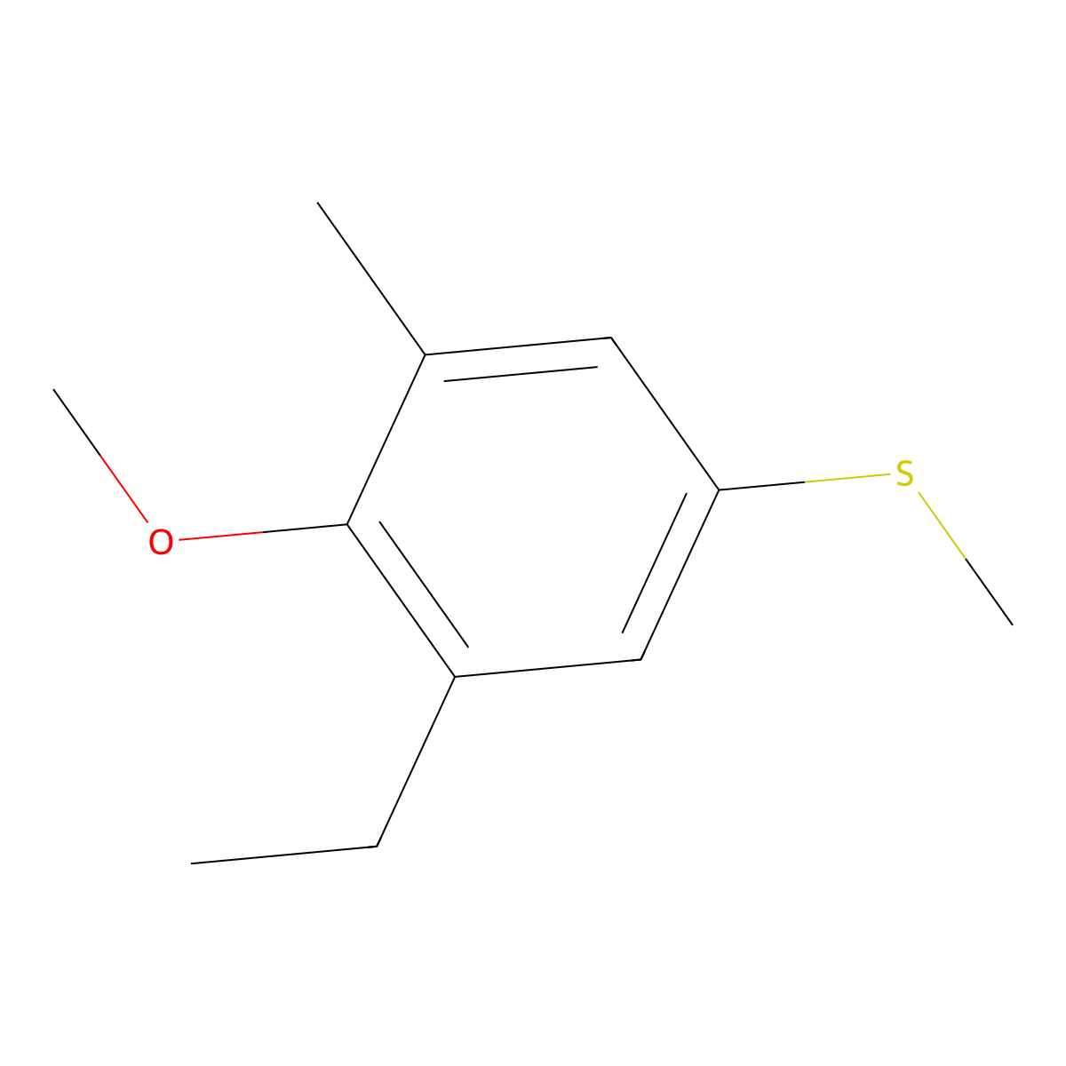 (3-Ethyl-4-methoxy-5-methylphenyl)(methyl)sulfane molecular structure, CAS 2708505-92-2