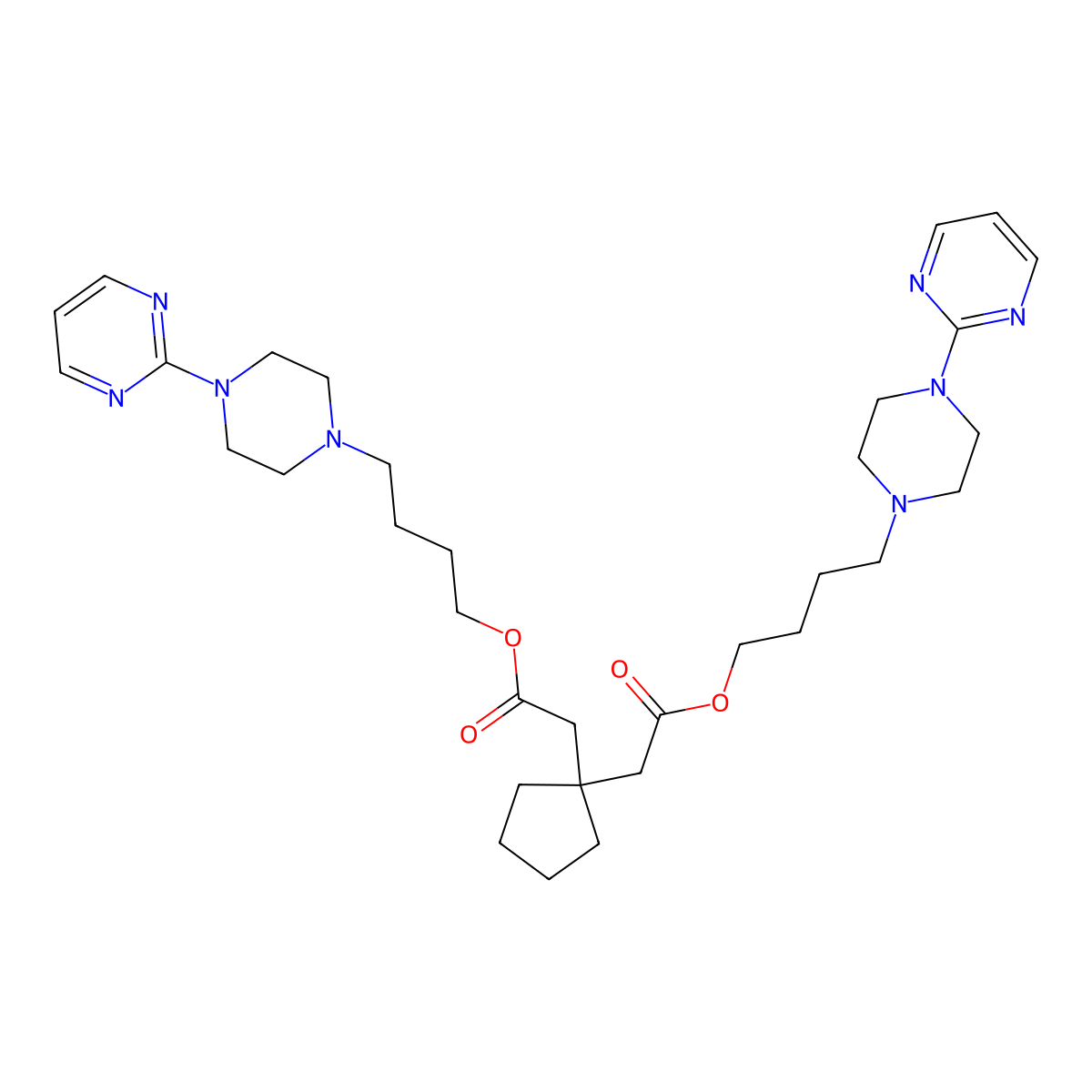 Buspirone EP Impurity H molecular structure, CAS 2708578-34-9