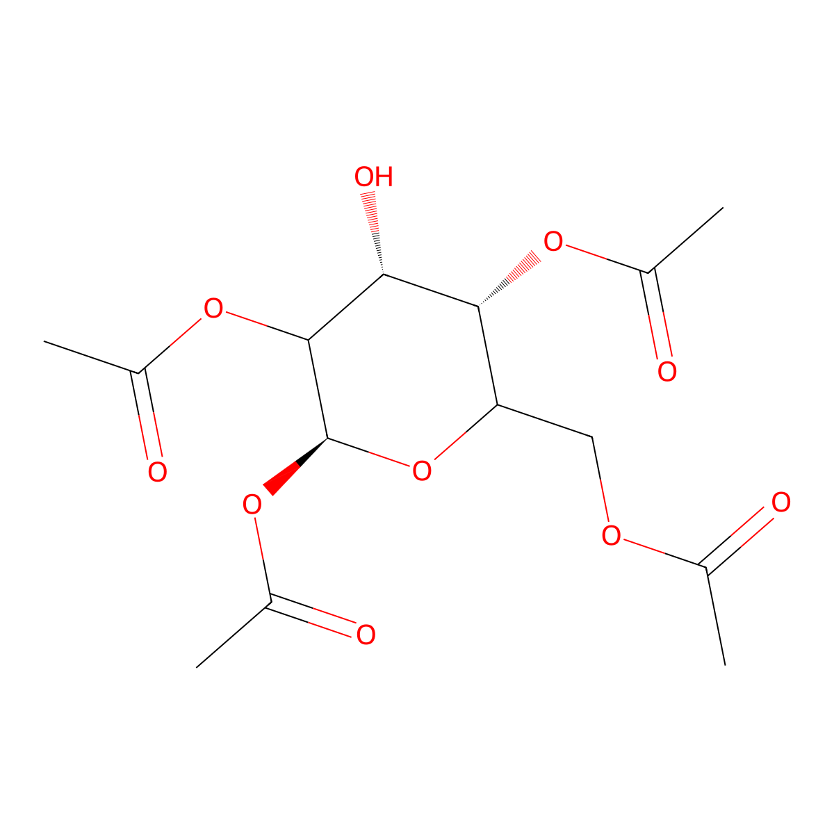 [(3S,4R,6S)-3,5,6-triacetyloxy-4-hydroxyoxan-2-yl]methyl acetate molecular structure, CAS 27086-14-2