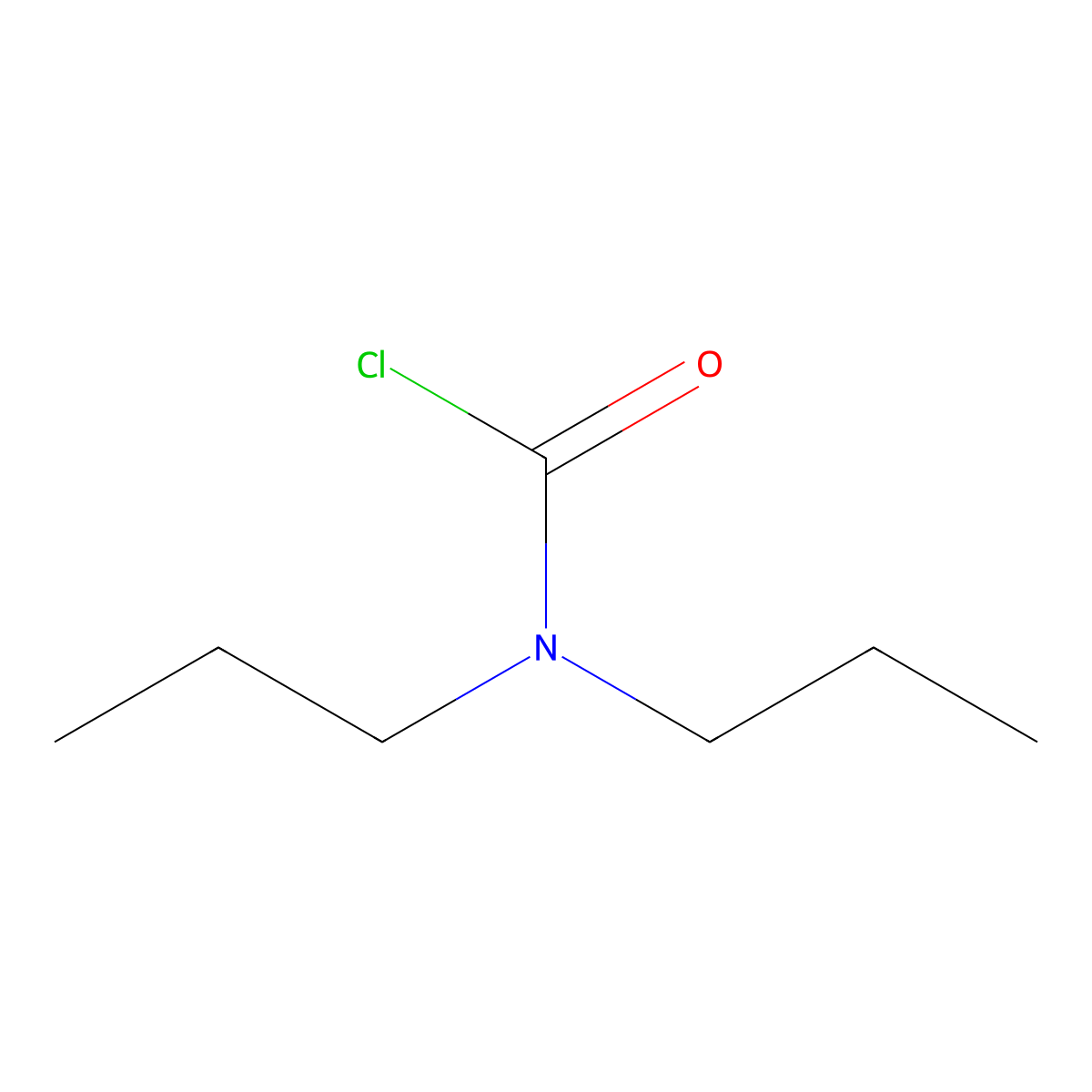 Dipropylcarbamoyl chloride molecular structure, CAS 27086-19-7