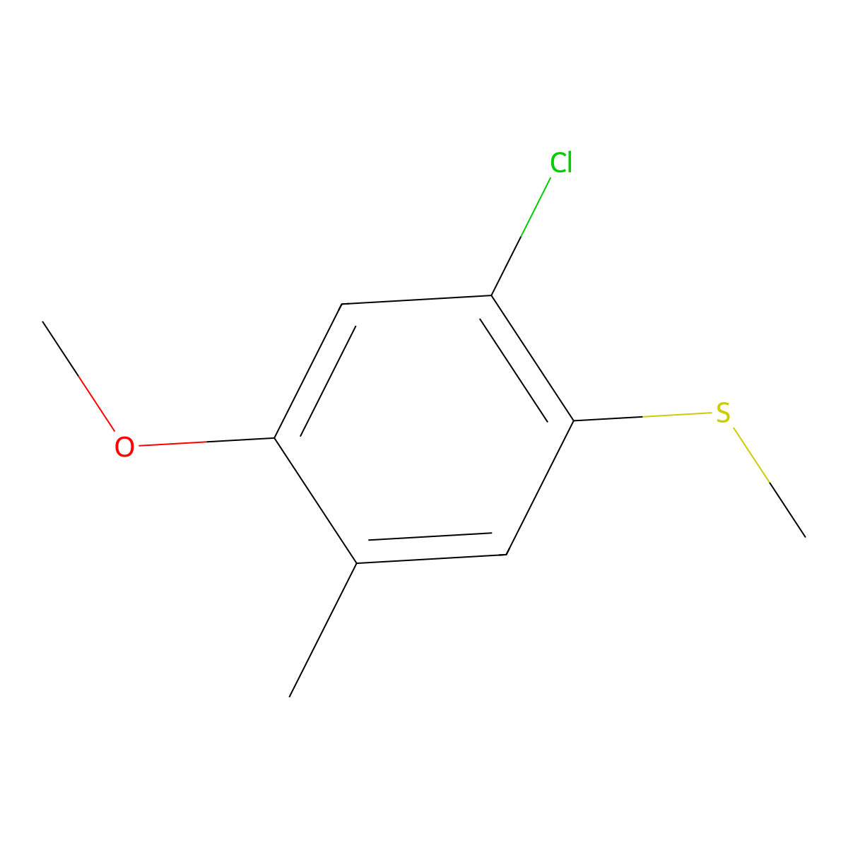 (2-Chloro-4-methoxy-5-methylphenyl)(methyl)sulfane molecular structure, CAS 2708689-79-4