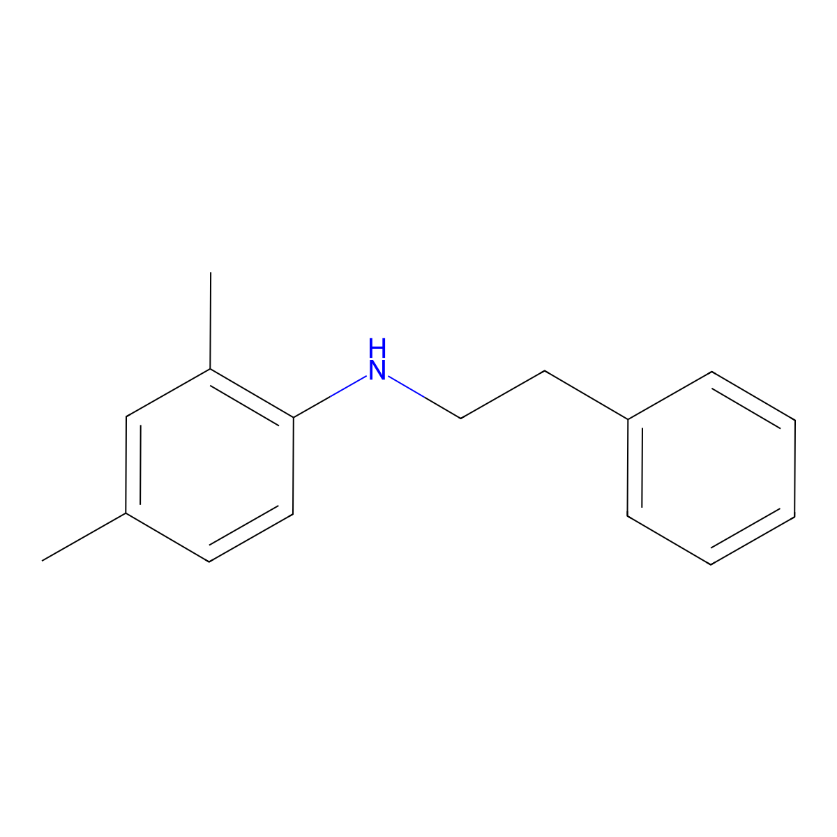 N-(2,4-Dimethylphenyl)benzeneethanamine molecular structure, CAS 27090-66-0