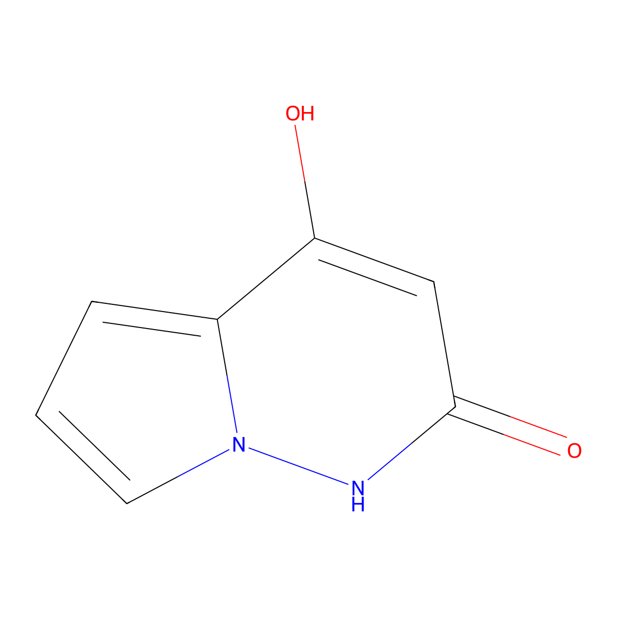 4-Hydroxypyrrolo[1,2-b]pyridazin-2(1H)-one molecular structure, CAS 270902-36-8