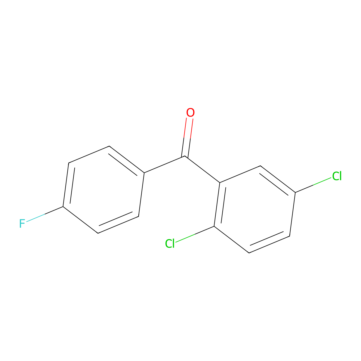 2,5-Dichloro-4'-fluorobenzophenon molecular structure, CAS 270903-87-2