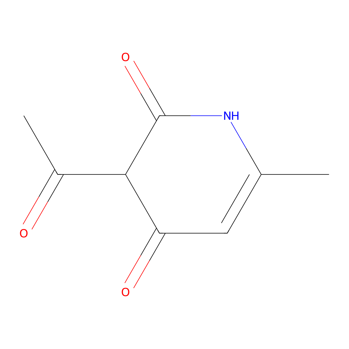 3-Acetyl-6-methylpyridine-2,4(1H,3H)-dione molecular structure, CAS 27091-69-6
