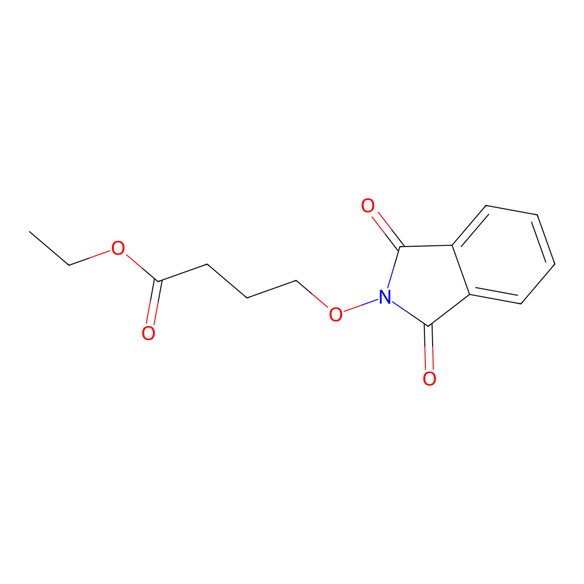 Ethyl 4-((1,3-dioxoisoindolin-2-yl)oxy)butanoate molecular structure, CAS 27091-83-4