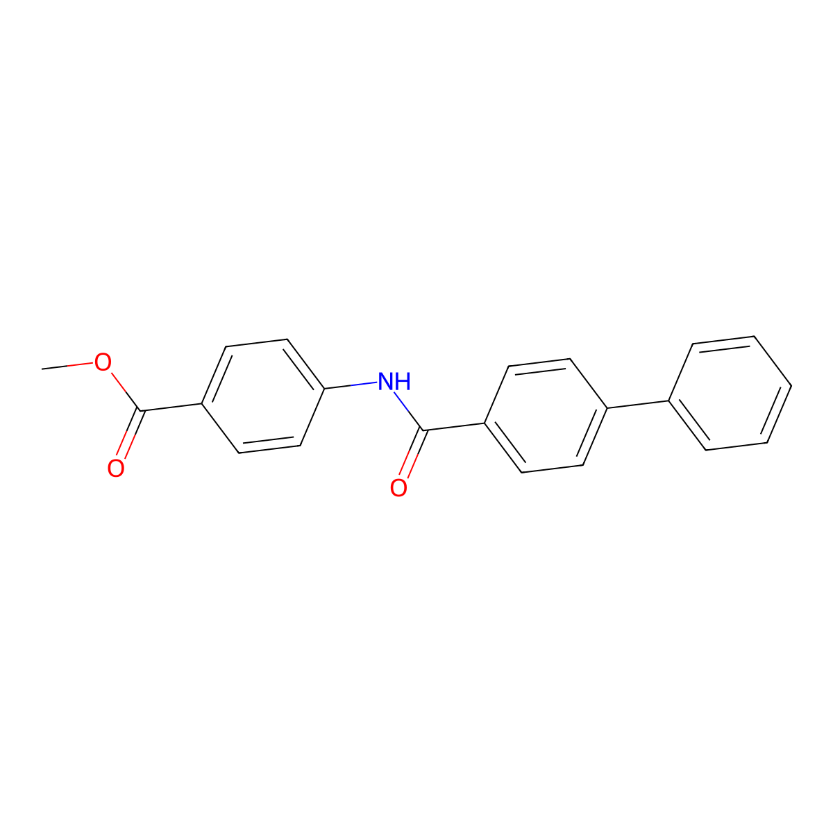 Methyl 4-[(4-phenylbenzoyl)amino]benzoate molecular structure, CAS 270914-10-8
