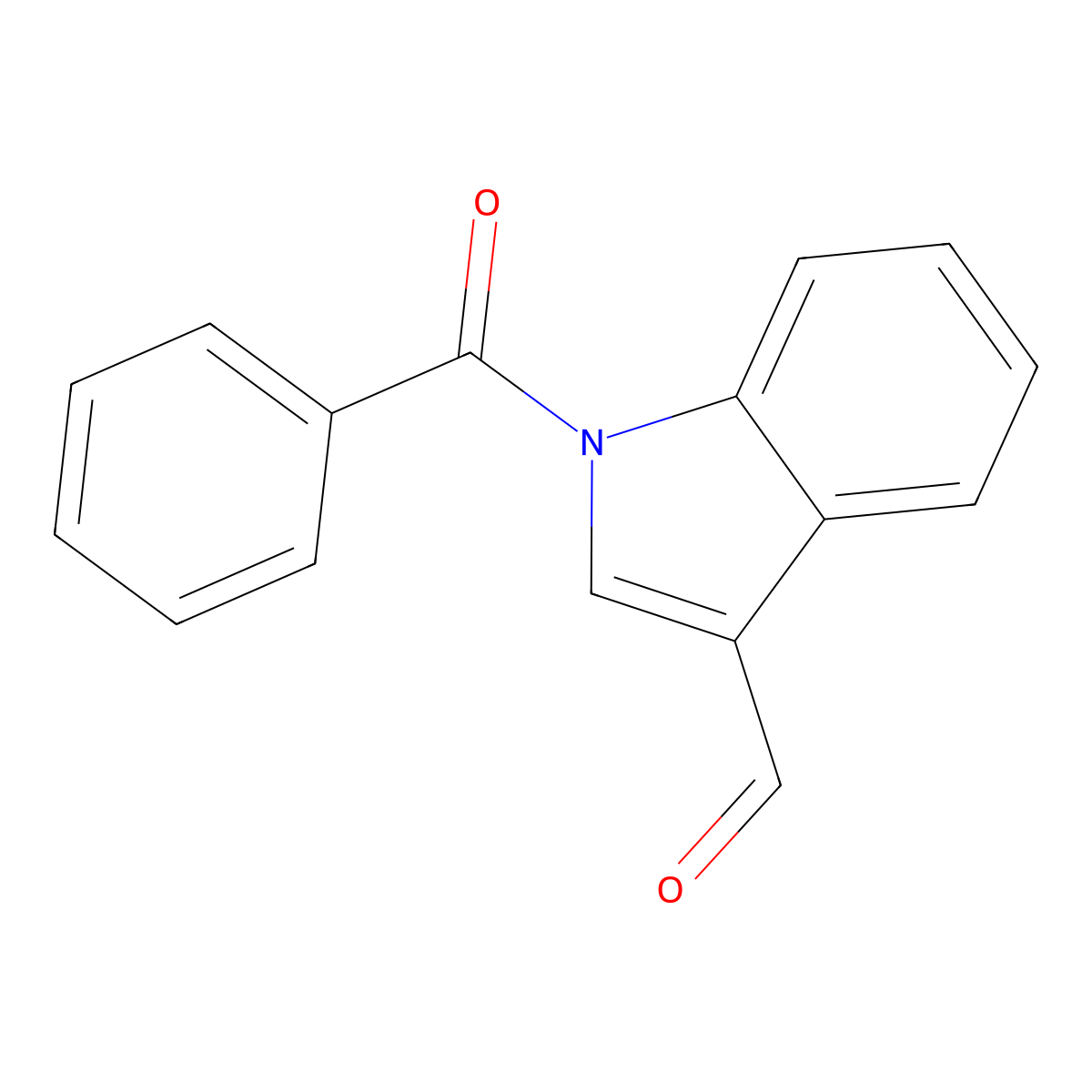 1-Benzoyl-1H-indole-3-carbaldehyde molecular structure, CAS 27092-42-8