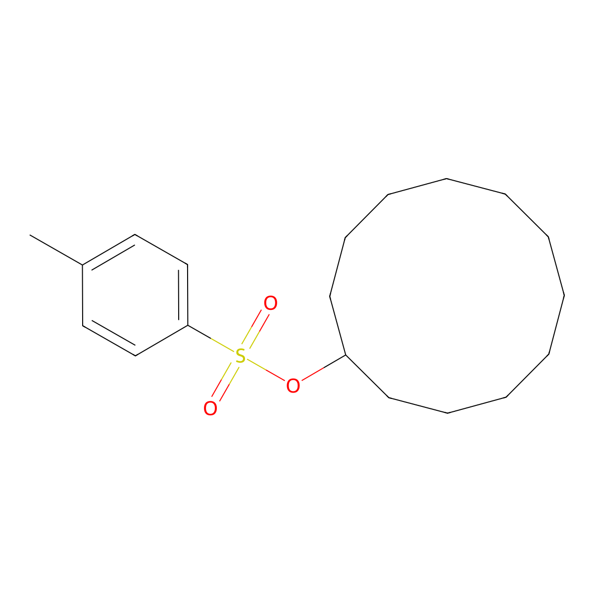 Cyclododecyl 4-methylbenzene-1-sulfonate molecular structure, CAS 27092-44-0