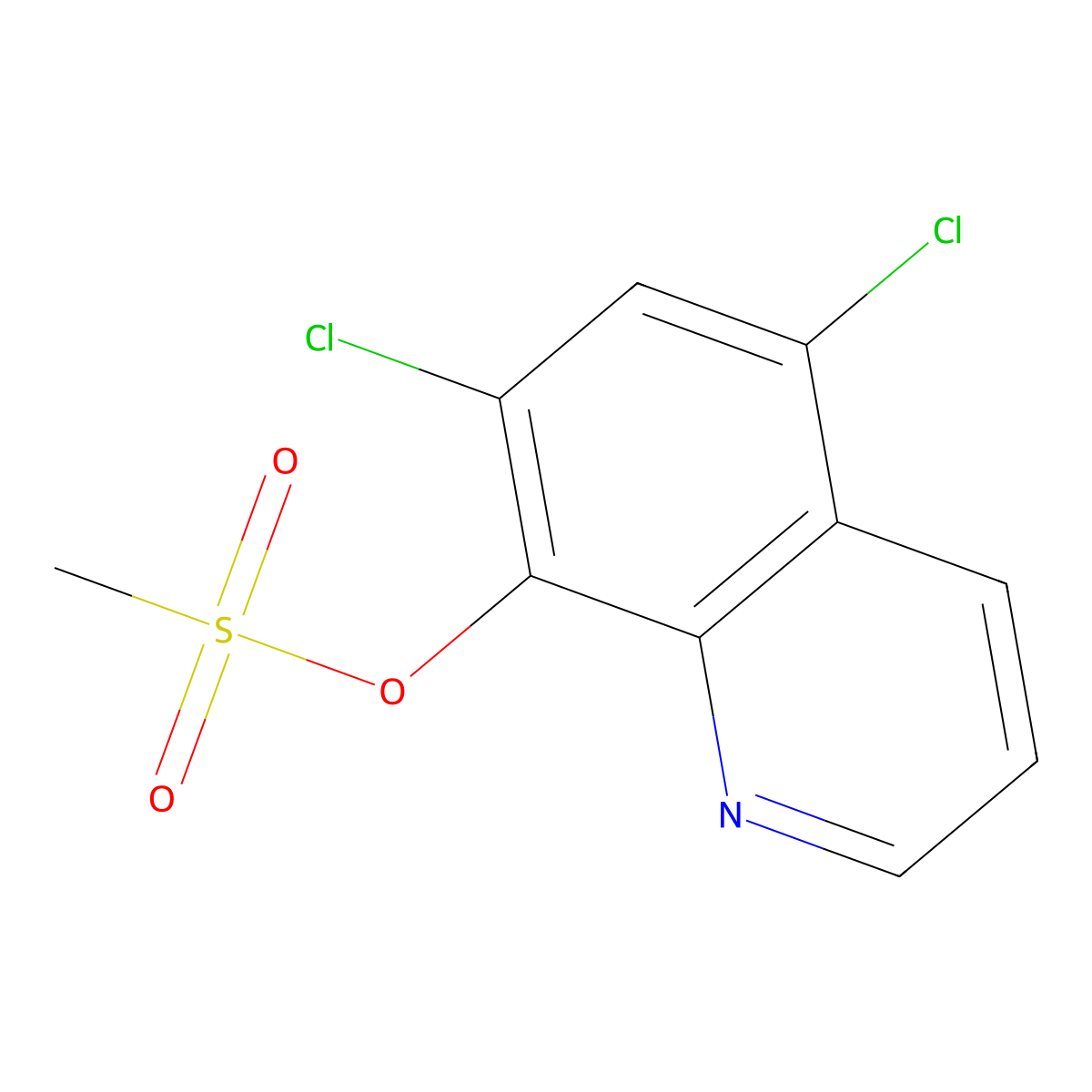 5,7-Dichloroquinolin-8-yl methanesulfonate molecular structure, CAS 27092-50-8