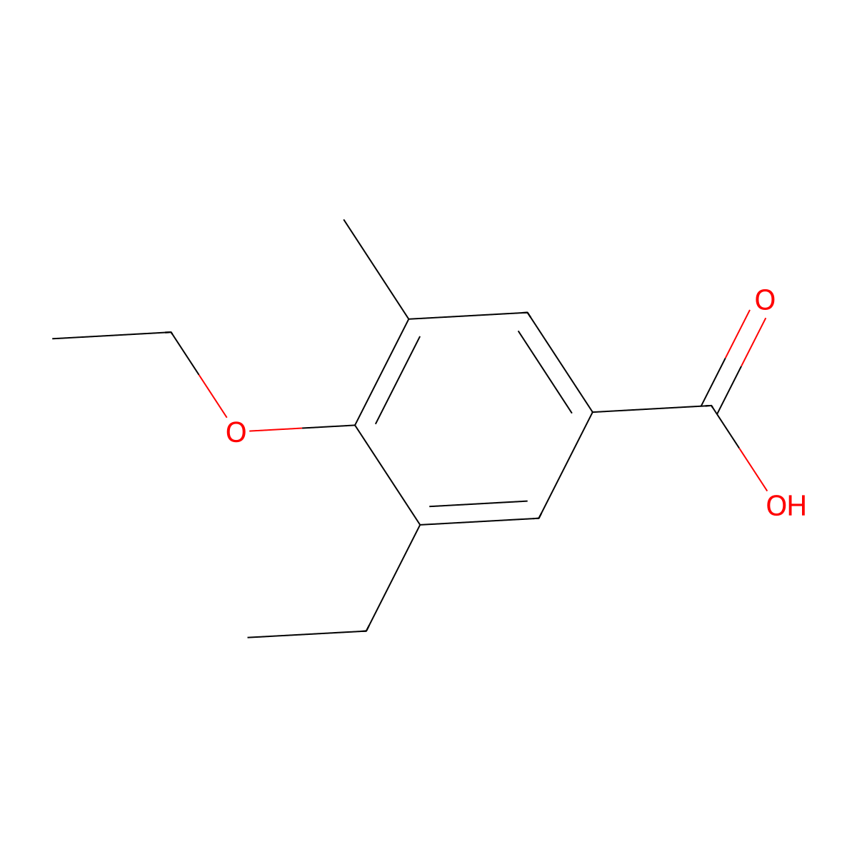 4-Ethoxy-3-ethyl-5-methylbenZoic acid molecular structure, CAS 2709223-11-8