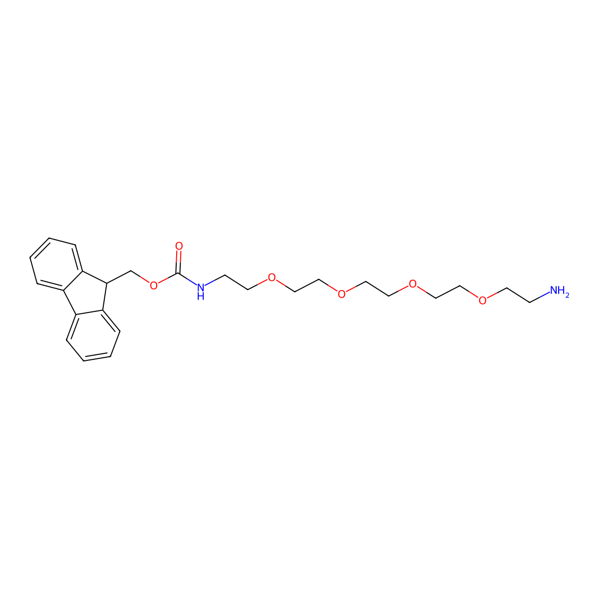 Fmoc-N-amido-PEG4-amine molecular structure, CAS 2709328-44-7