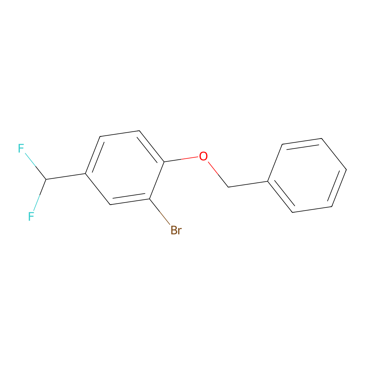 1-(BenZyloxy)-2-bromo-4-(difluoromethyl)benZene molecular structure, CAS 2709493-49-0