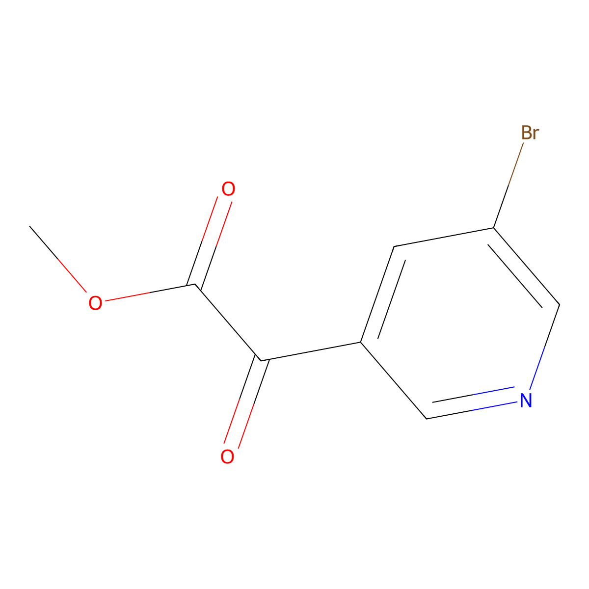 Methyl 5-bromo-alpha-oxo-3-pyridineacetate molecular structure, CAS 2709494-71-1