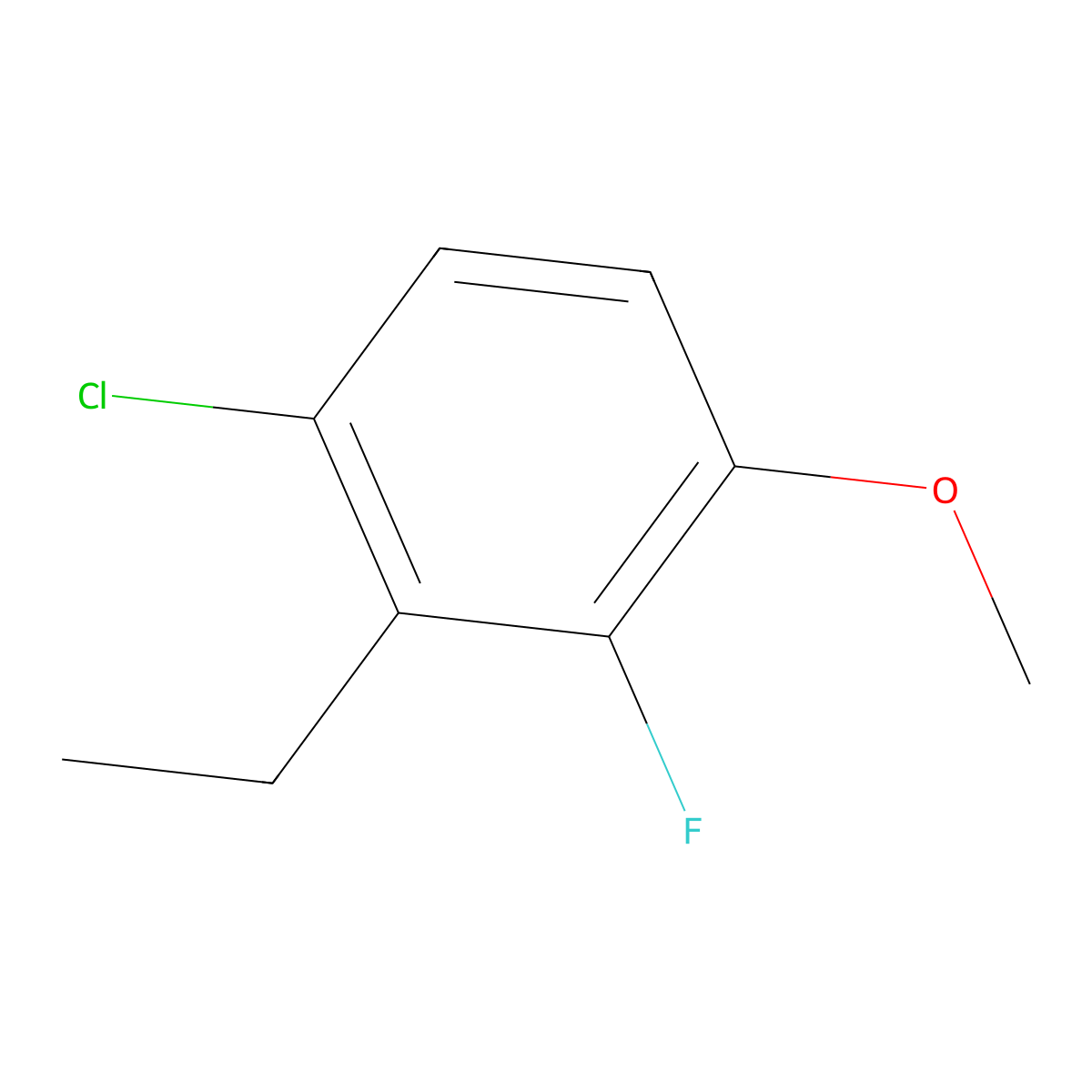 1-Chloro-2-ethyl-3-fluoro-4-methoxybenZene molecular structure, CAS 2709658-22-8