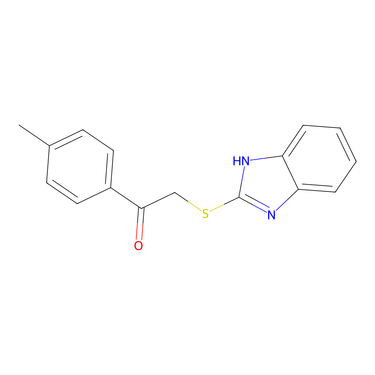 2-(1H-benzimidazol-2-ylsulfanyl)-1-(4-methylphenyl)ethanone molecular structure, CAS 27097-09-2
