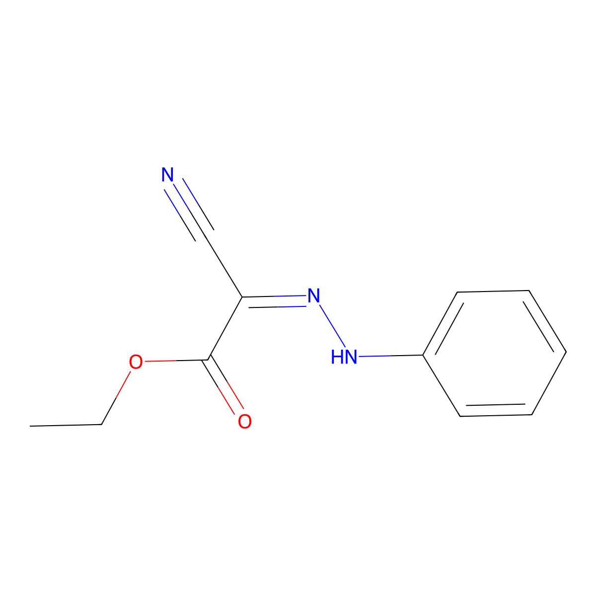 Acetic acid, cyano(phenylhydrazono)-, ethyl ester, (Z)- molecular structure, CAS 27097-86-5