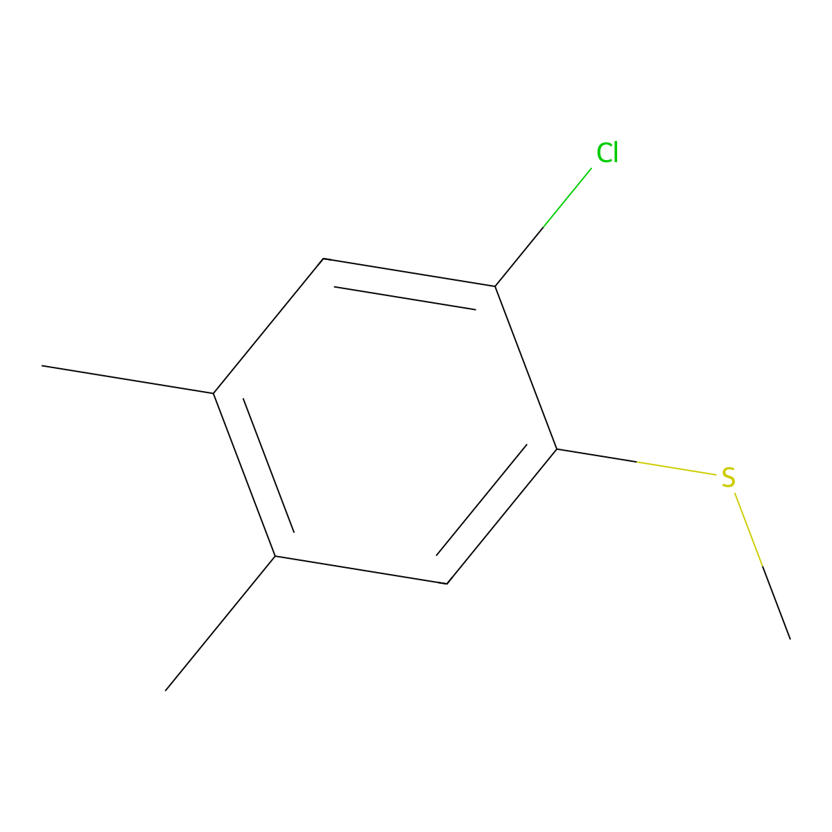 (2-Chloro-4,5-dimethylphenyl)(methyl)sulfane molecular structure, CAS 2709755-54-2