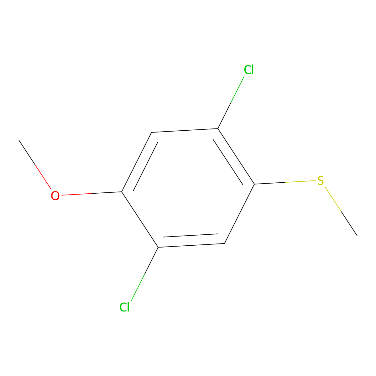 (2,5-Dichloro-4-methoxyphenyl)(methyl)sulfane molecular structure, CAS 2709762-38-7