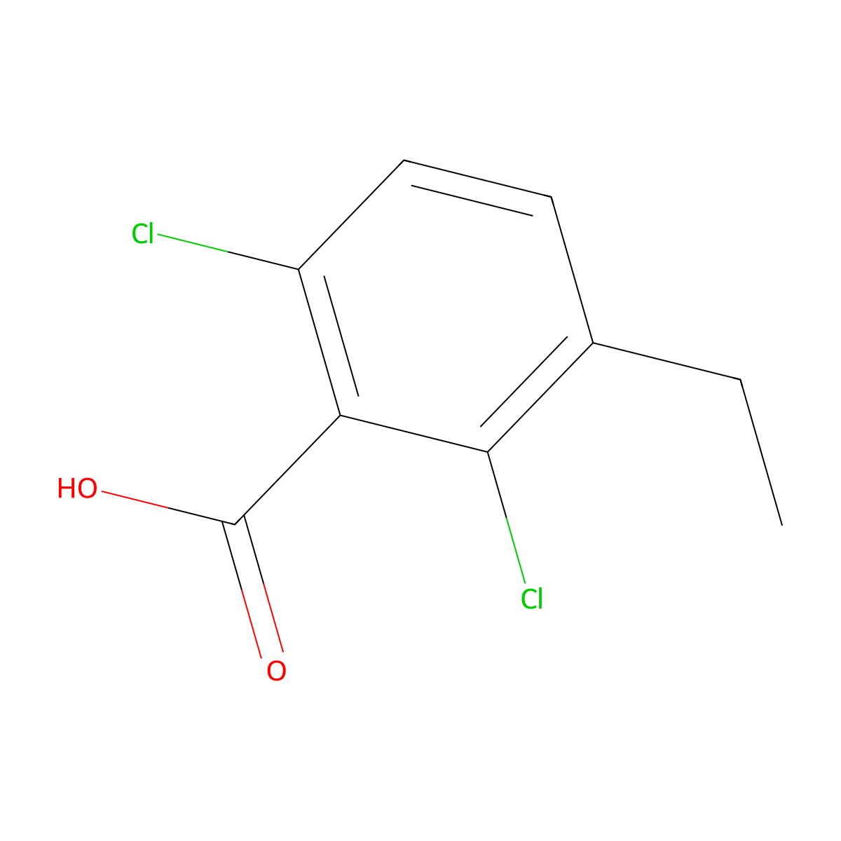 2,6-Dichloro-3-ethylbenZoic acid molecular structure, CAS 2709799-82-4