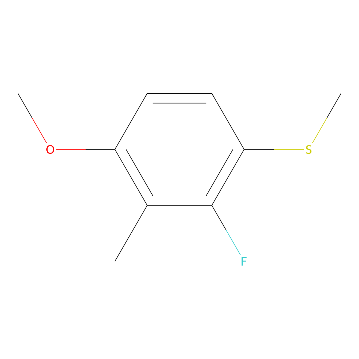 (2-Fluoro-4-methoxy-3-methylphenyl)(methyl)sulfane molecular structure, CAS 2709816-25-9