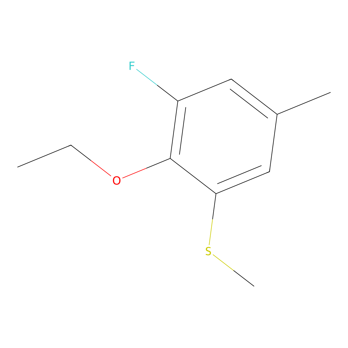 (2-Ethoxy-3-fluoro-5-methylphenyl)(methyl)sulfane molecular structure, CAS 2709871-05-4
