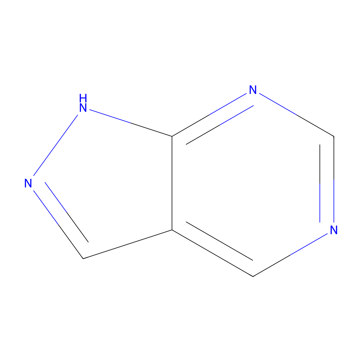 1H-Pyrazolo(3,4-d)pyrimidine molecular structure, CAS 271-80-7