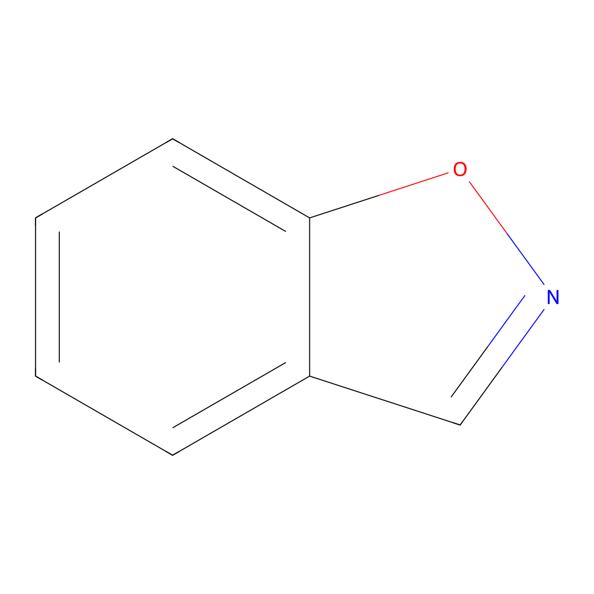 1,2-Benzisoxazole molecular structure, CAS 271-95-4