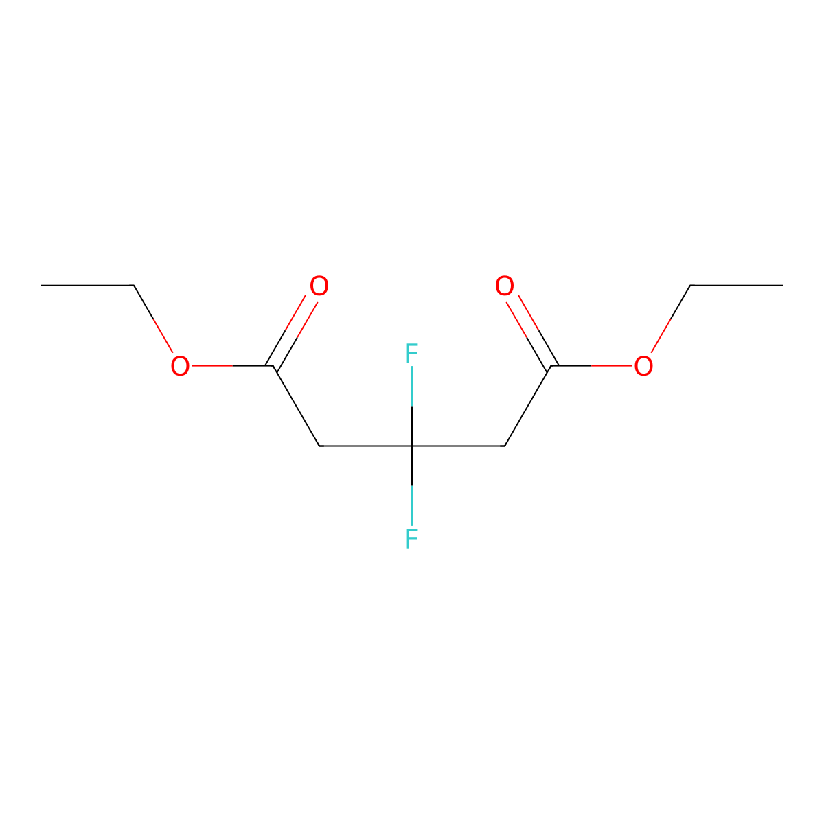 Diethyl 3,3-difluoropentanedioate molecular structure, CAS 2710-66-9