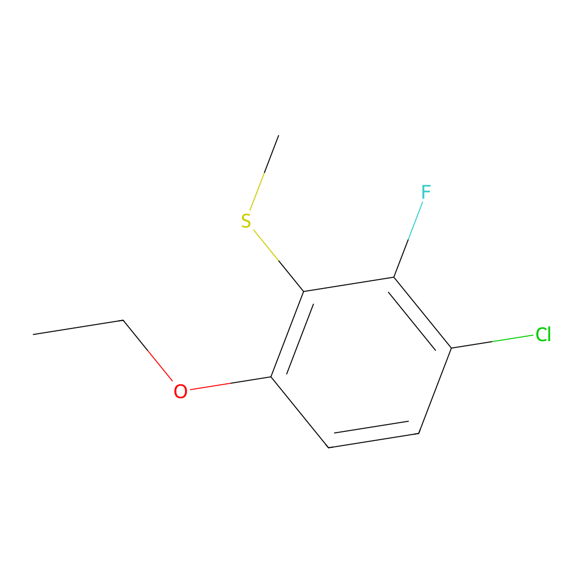 (3-Chloro-6-ethoxy-2-fluorophenyl)(methyl)sulfane molecular structure, CAS 2710030-67-2
