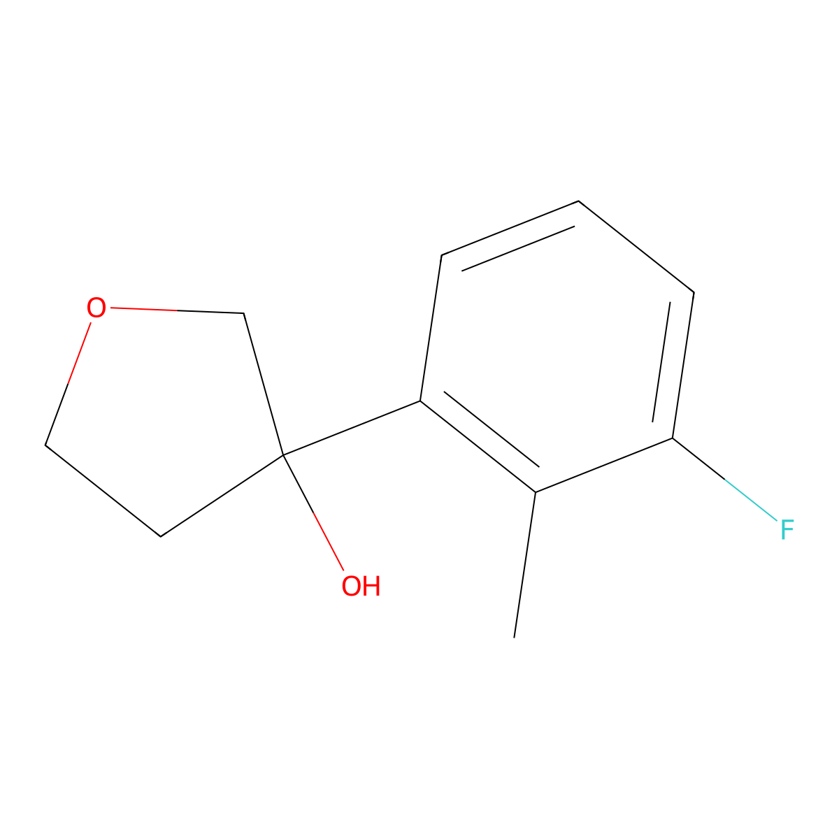 3-(3-Fluoro-2-methylphenyl)tetrahydro-3-furanol molecular structure, CAS 2710088-31-4