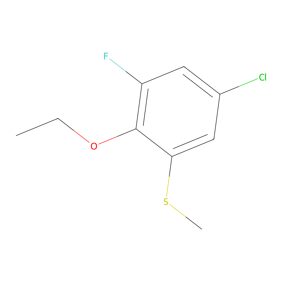 (5-Chloro-2-ethoxy-3-fluorophenyl)(methyl)sulfane molecular structure, CAS 2710093-93-7