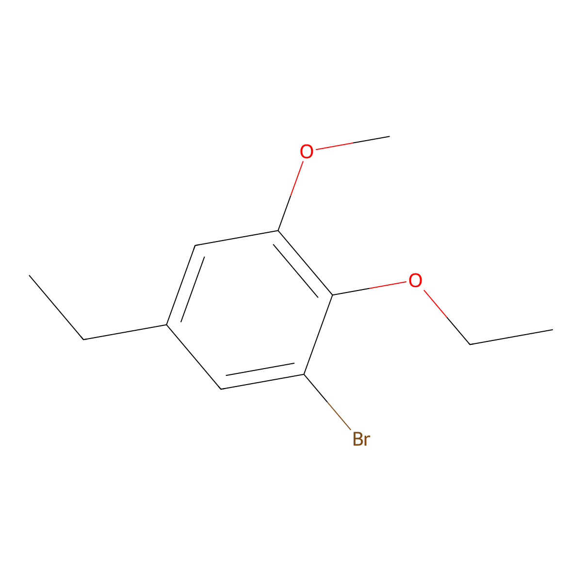 1-Bromo-2-ethoxy-5-ethyl-3-methoxybenzene molecular structure, CAS 2710205-78-8