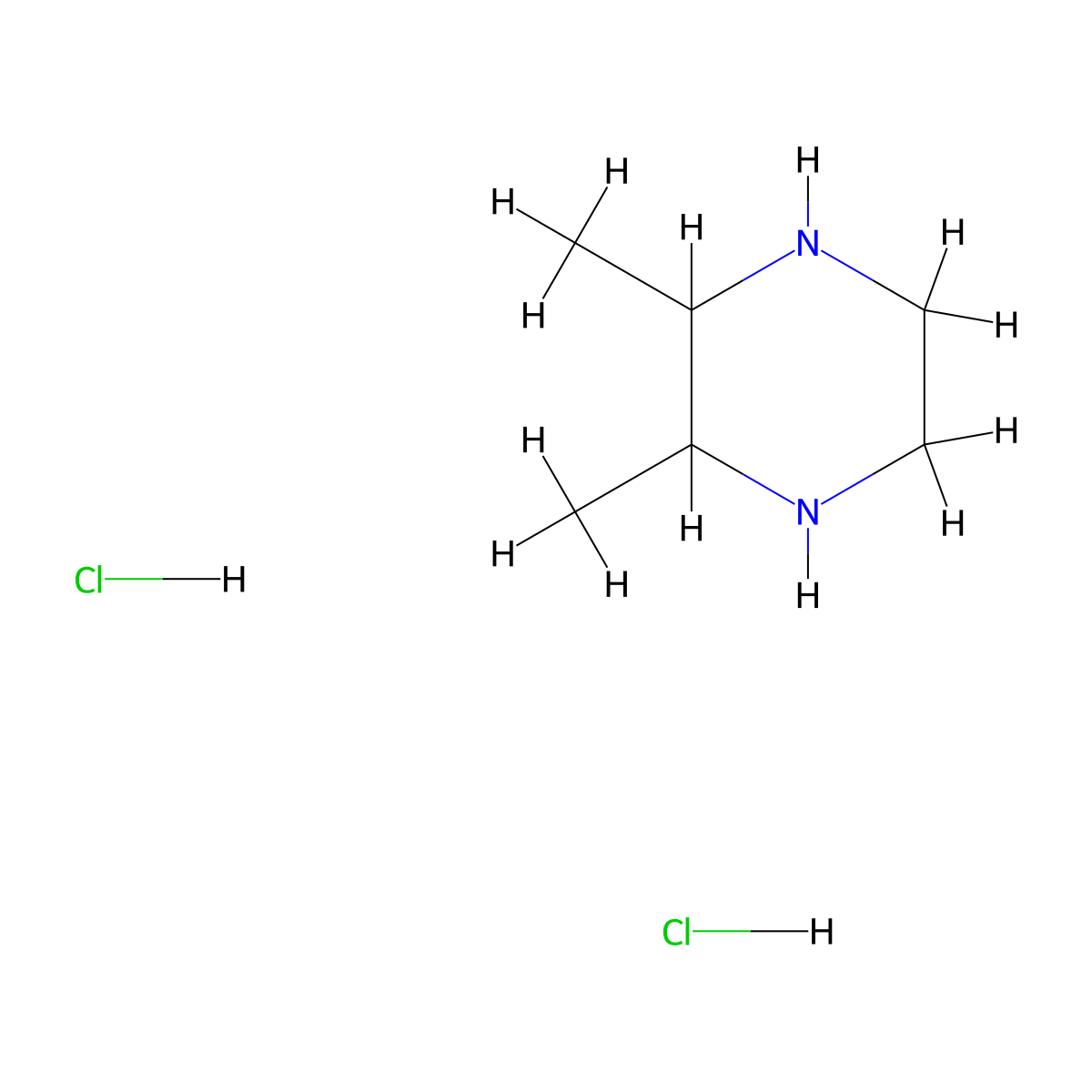 2,3-Dimethylpiperazine dihydrochloride molecular structure, CAS 2710280-47-8