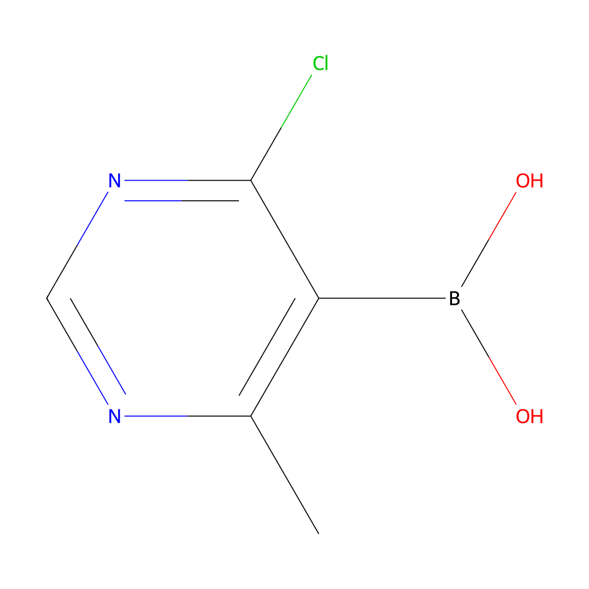 (4-Chloro-6-methylpyrimidin-5-yl)boronic acid molecular structure, CAS 2710289-94-2