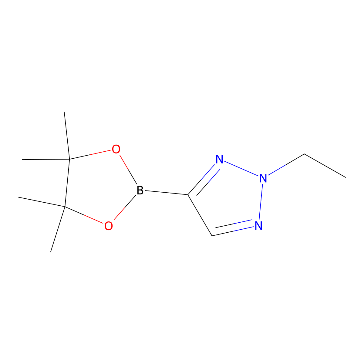 2-ethyl-4-(4,4,5,5-tetramethyl-1,3,2-dioxaborolan-2-yl)-2H-1,2,3-triazole molecular structure, CAS 2710289-95-3