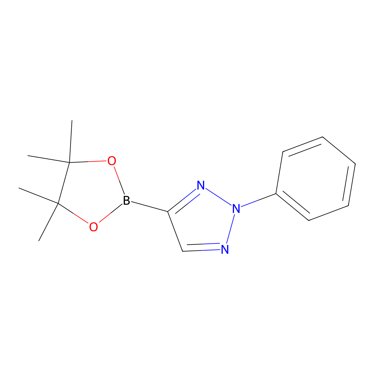 2-phenyl-4-(4,4,5,5-tetramethyl-1,3,2-dioxaborolan-2-yl)-2H-1,2,3-triazole molecular structure, CAS 2710289-98-6