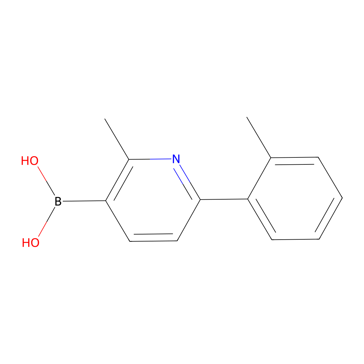 (2-Methyl-6-(o-tolyl)pyridin-3-yl)boronic acid molecular structure, CAS 2710290-27-8