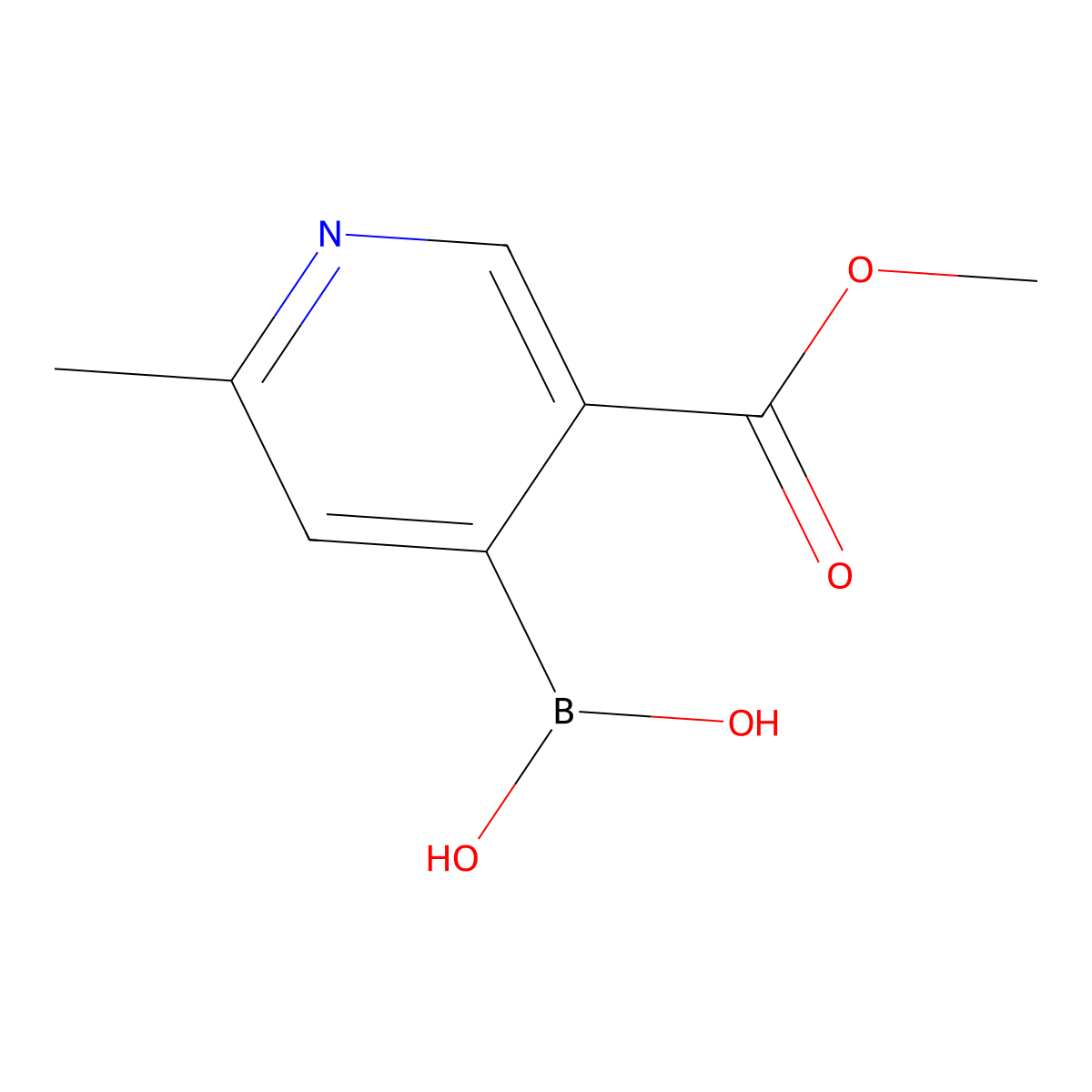 (5-(Methoxycarbonyl)-2-methylpyridin-4-yl)boronic acid molecular structure, CAS 2710290-84-7