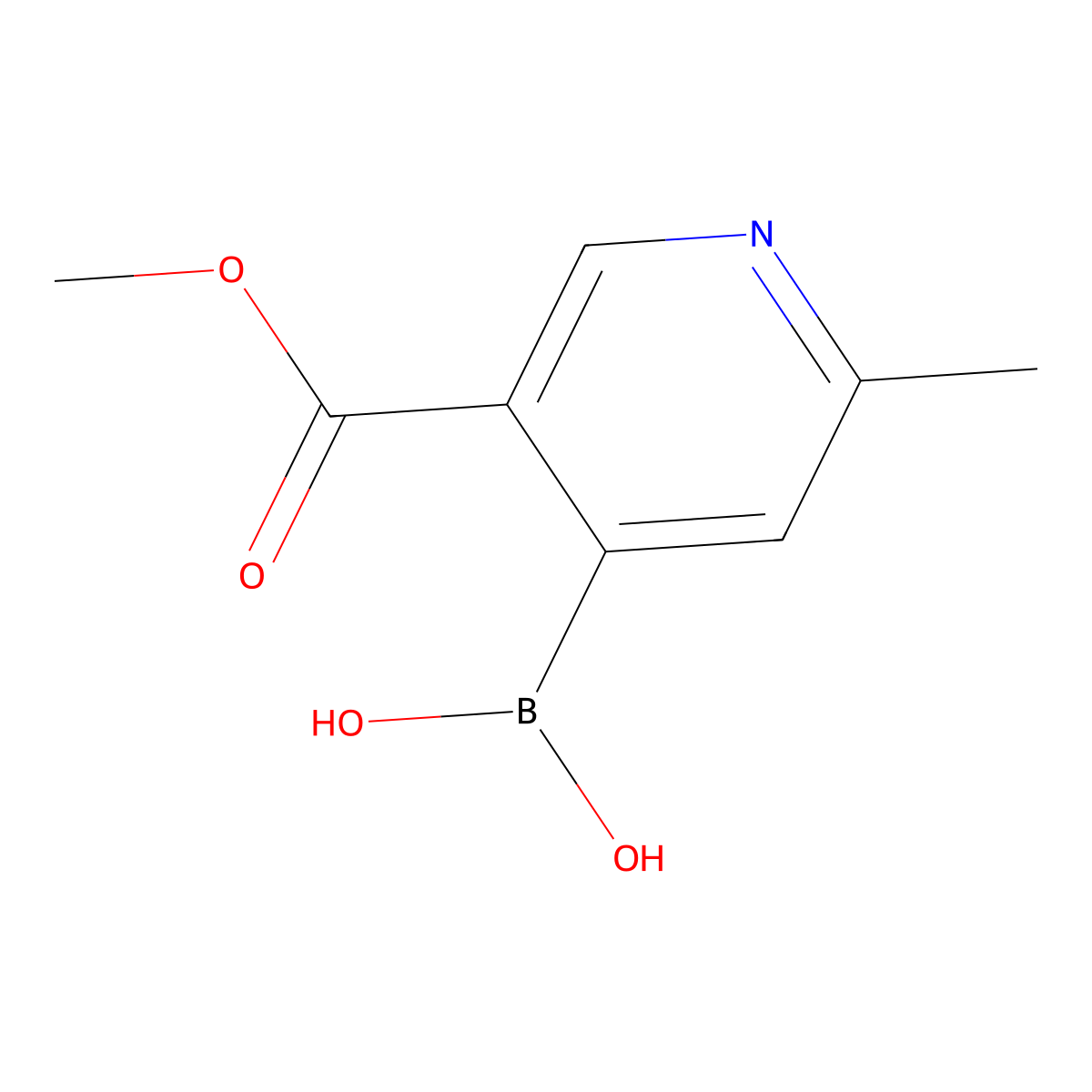 (5-(Methoxycarbonyl)-2-methylpyridin-4-yl)boronic acid molecular structure, CAS 2710290-84-7