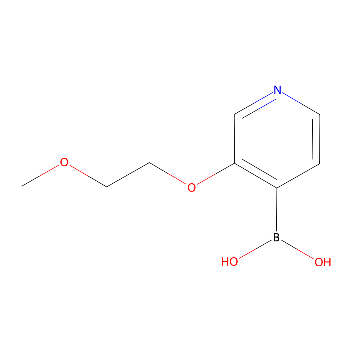 (3-(2-Methoxyethoxy)pyridin-4-yl)boronic acid molecular structure, CAS 2710293-22-2