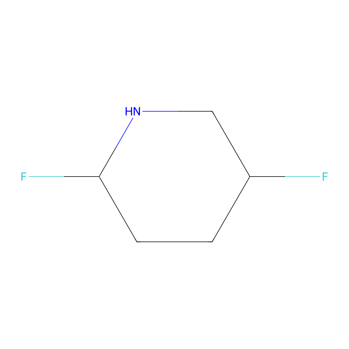 2,5-Difluoropiperidine molecular structure, CAS 2710293-26-6