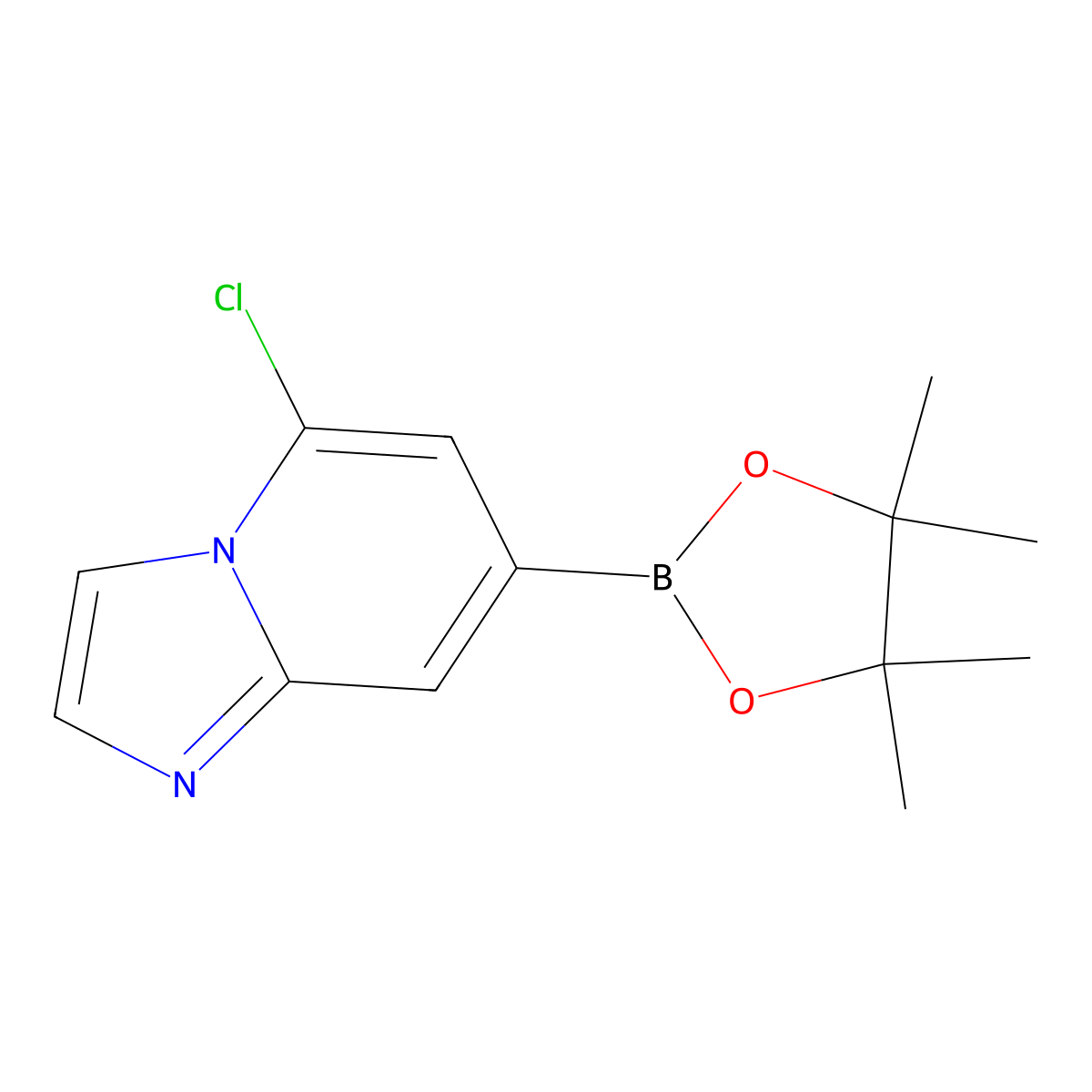 5-Chloro-7-(4,4,5,5-tetramethyl-1,3,2-dioxaborolan-2-yl)imidazo[1,2-a]pyridine molecular structure, CAS 2710293-29-9