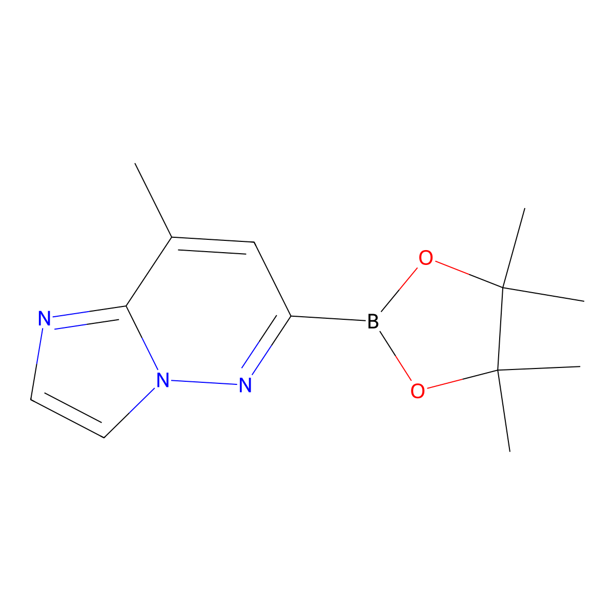 8-Methyl-6-(4,4,5,5-tetramethyl-1,3,2-dioxaborolan-2-yl)imidazo[1,2-b]pyridazine molecular structure, CAS 2710293-30-2