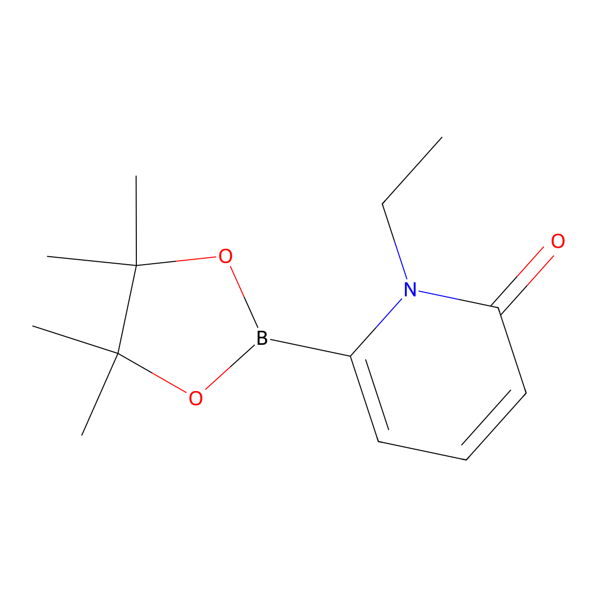 1-ethyl-6-(4,4,5,5-tetramethyl-1,3,2-dioxaborolan-2-yl)pyridin-2(1H)-one molecular structure, CAS 2710293-96-0