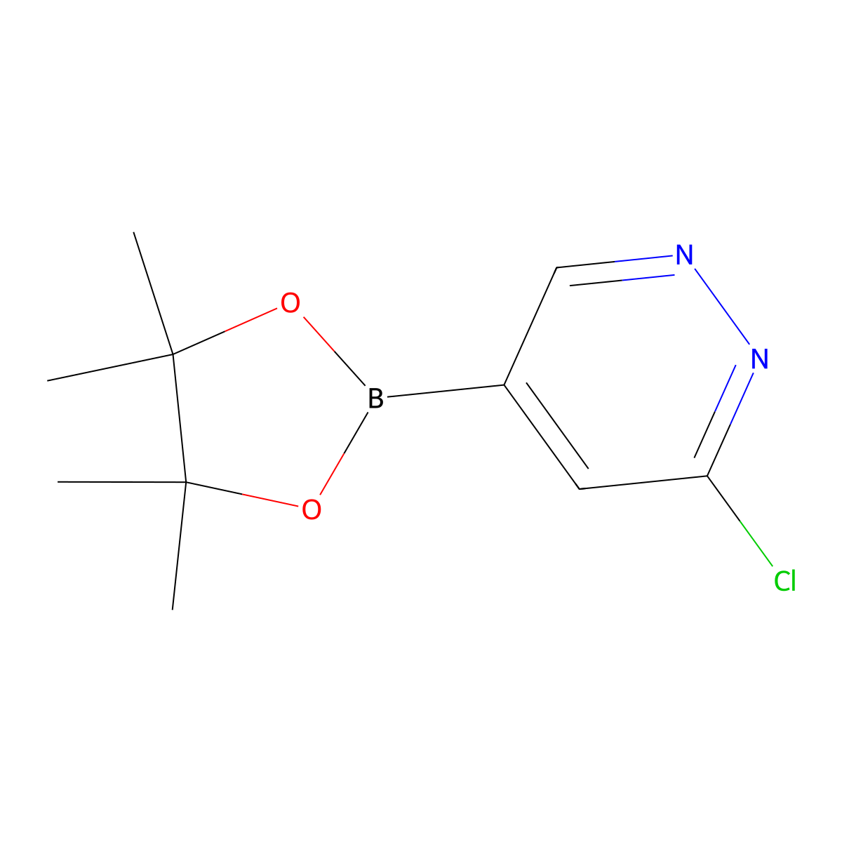 3-Chloro-5-(4,4,5,5-tetramethyl-1,3,2-dioxaborolan-2-yl)pyridazine molecular structure, CAS 2710294-05-4
