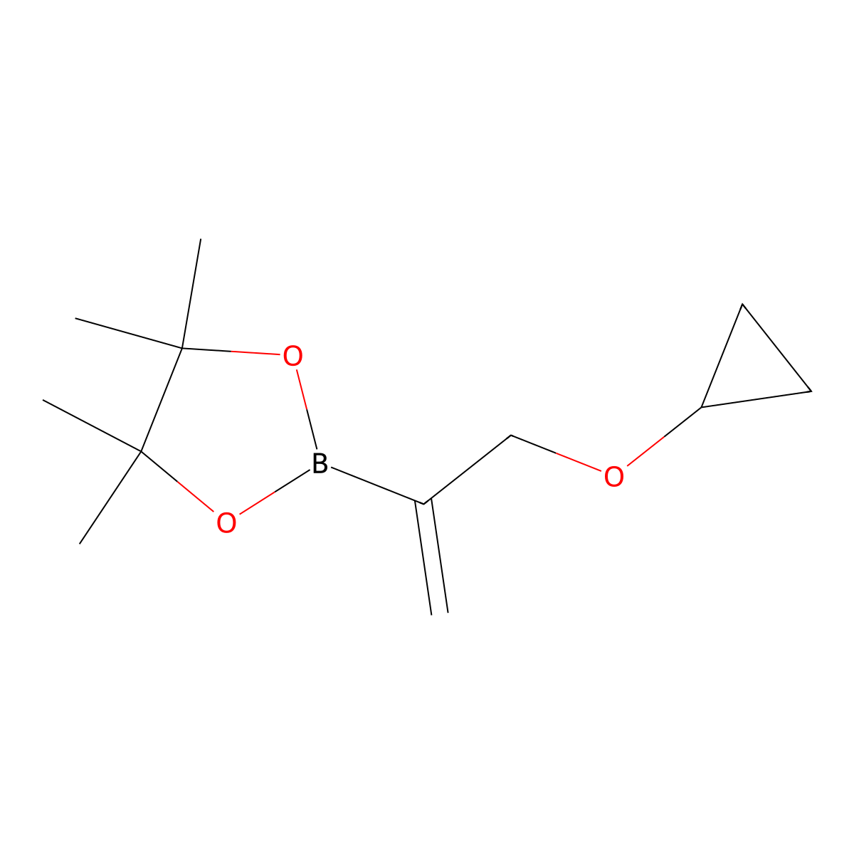 2-(3-Cyclopropoxyprop-1-en-2-yl)-4,4,5,5-tetramethyl-1,3,2-dioxaborolane molecular structure, CAS 2710294-06-5
