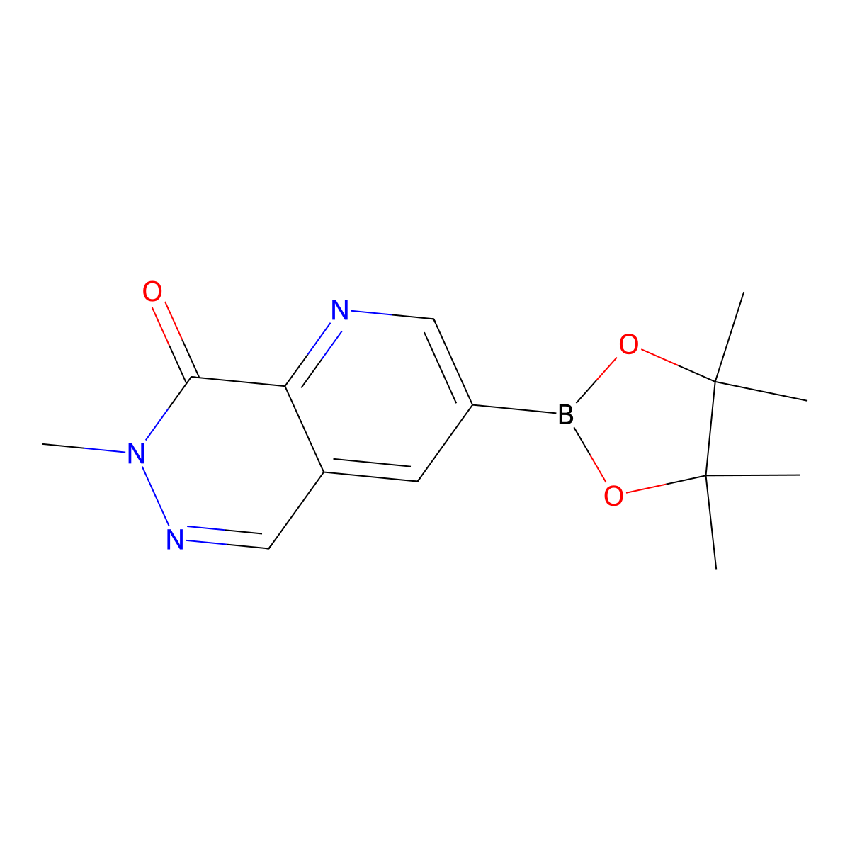 7-methyl-3-(4,4,5,5-tetramethyl-1,3,2-dioxaborolan-2-yl)pyrido[2,3-d]pyridazin-8(7H)-one molecular structure, CAS 2710294-08-7
