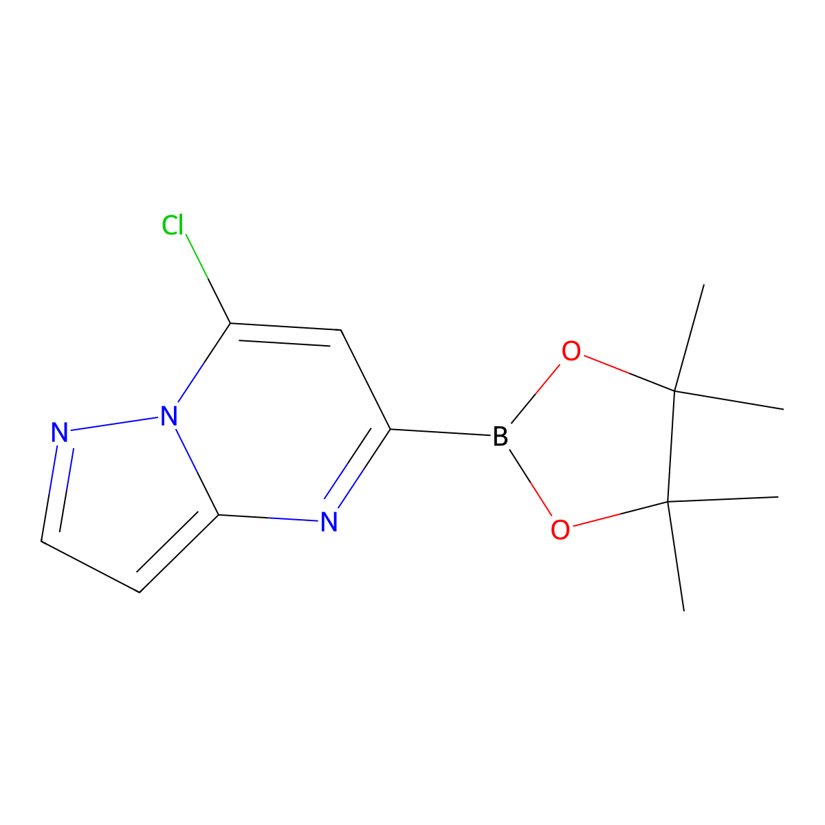 7-Chloro-5-(4,4,5,5-tetramethyl-1,3,2-dioxaborolan-2-yl)pyrazolo[1,5-a]pyrimidine molecular structure, CAS 2710294-40-7